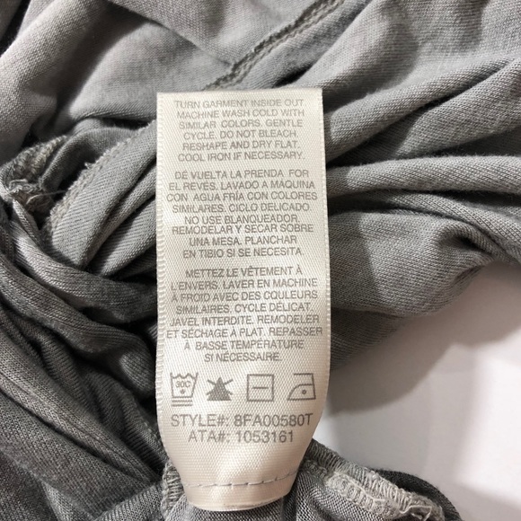 C & C CALIFORNIA Gray Drapey Shirred Top M - Picture 5 of 5